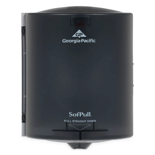 Georgia Pacific Professional 58204 SofPull 9.25 In. X 8.75 In. X 11.5 In. Center Pull Hand Towel Dispenser - Smoke