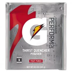 Gatorade QUA03808 G Series 8.5 Oz. Powder Drink Mix Pouches - Fruit Punch (Carton Of 40 Each)
