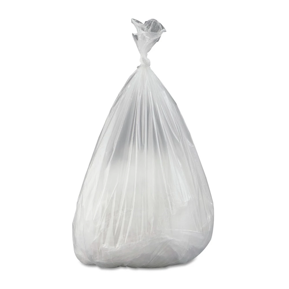 Inteplast Group S243308N 16-Gallon 8 Microns 24 In. X 33 In. High-Density Commercial Can Liners - Natural (1000-Piece/Carton) - Image 2