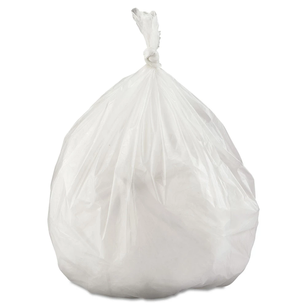 Inteplast Group S334017N High Density 33 Gallon 17 Microns 33 In. X 40 In. Interleaved Commercial Can Liners - Clear (250/Carton) - Image 2