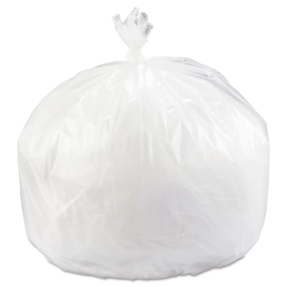 Inteplast Group S404816N 45-Gallon 6 Microns 40 In. X 48 In. High-Density Interleaved Commercial Can Liners - Clear (250-Piece/Carton) - Image 2