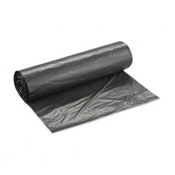 Inteplast Group S434816K 60 Gallon 16 Microns 43 In. X 48 In. High-Density Interleaved Commercial Can Liners - Black (200-Piece/Carton)
