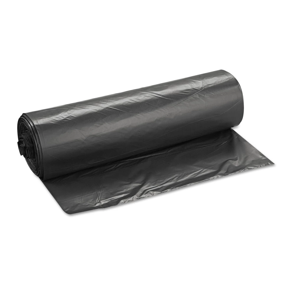Inteplast Group VALH4348K22 High-Density 60 Gallon 43 In. X 46 In. Commercial Can Liners - Black (150/Carton) - Image 3