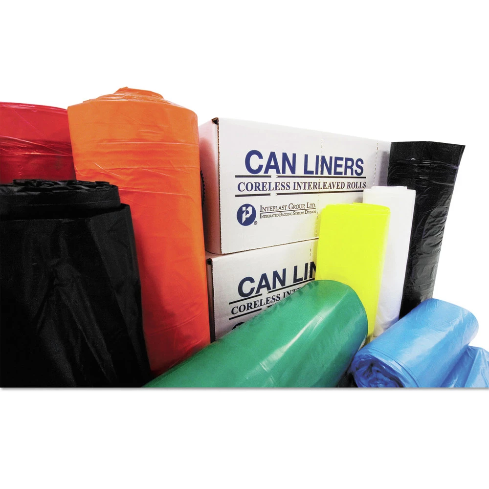 Inteplast Group WSL3858XHW-2 Low-Density 60 Gallon 0.7 Mil 38 In. X 58 In. Commercial Can Liners - White (100-Piece/Carton) - Image 3