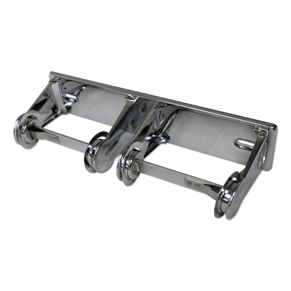 Impact IMP 2501 12.3 In. X 4.25 In. X 2.7 In. Double Roll Toilet Tissue Dispenser - Chrome (1-Dozen)