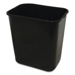 Impact IMP 7702-5 28 Quart Plastic Soft-Sided Wastebasket - Black (12/Carton)