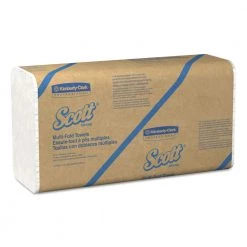 Scott 01807 Essential 9.2 In. X 9.4 In. 100% Recycled Fiber Multi-Fold Paper Towels - White (250-Piece/Pack, 16 Packs/Carton)