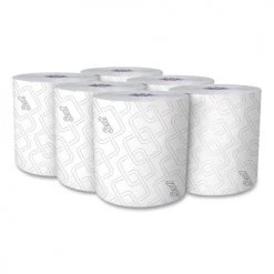 Scott 02001 Essential 8 In. X 950 Ft. Proprietary System Hard Roll Paper Towels - Purple/White (6 Rolls/Carton)