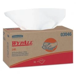 WypAll 03046 10-4/5 In. X 10 In. POP-UP Box L40 Towels - White (90/Box 9 Boxes/Carton)