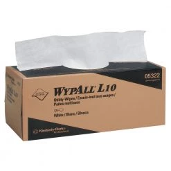 WypAll KCC 05322 12 In. X 10-1/4 In. POP-UP Box L10 1-Ply Towels - White (125/Box 18 Boxes/Carton)