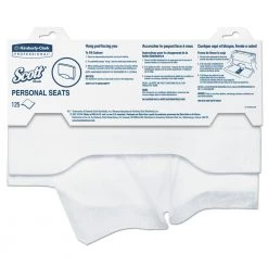 Scott 07140 15 In. X 18 In. Personal Seats Sanitary Toilet Seat Covers - White (125/Pack, 24 Packs/Carton)