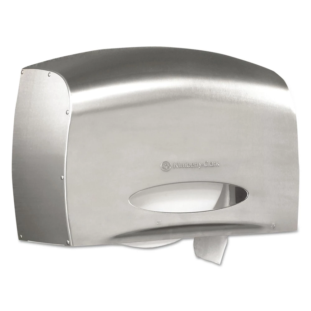 Scott 9601 Pro Coreless 14.25 In. X 9.75 In. X 14.25 In. Jumbo Roll Toilet Paper Dispenser - Stainless