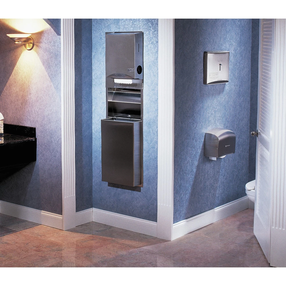 Scott 9601 Pro Coreless 14.25 In. X 9.75 In. X 14.25 In. Jumbo Roll Toilet Paper Dispenser - Stainless - Image 6