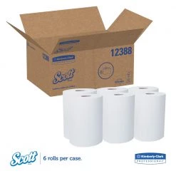 Scott 12388 Slimroll Control 8 In. X 580 Ft. Paper Towels With Absorbency Pockets - White (6-Box/Carton0