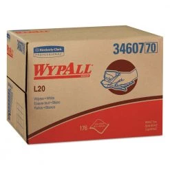 WypAll 34607 176/Box L20 Brag Box Wipers - White