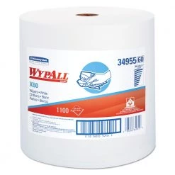 WypAll 34955 12-1/2 In. X 13-2/5 In. X60 Cloth Roll - Jumbo, White (1100 Sheets/Roll)