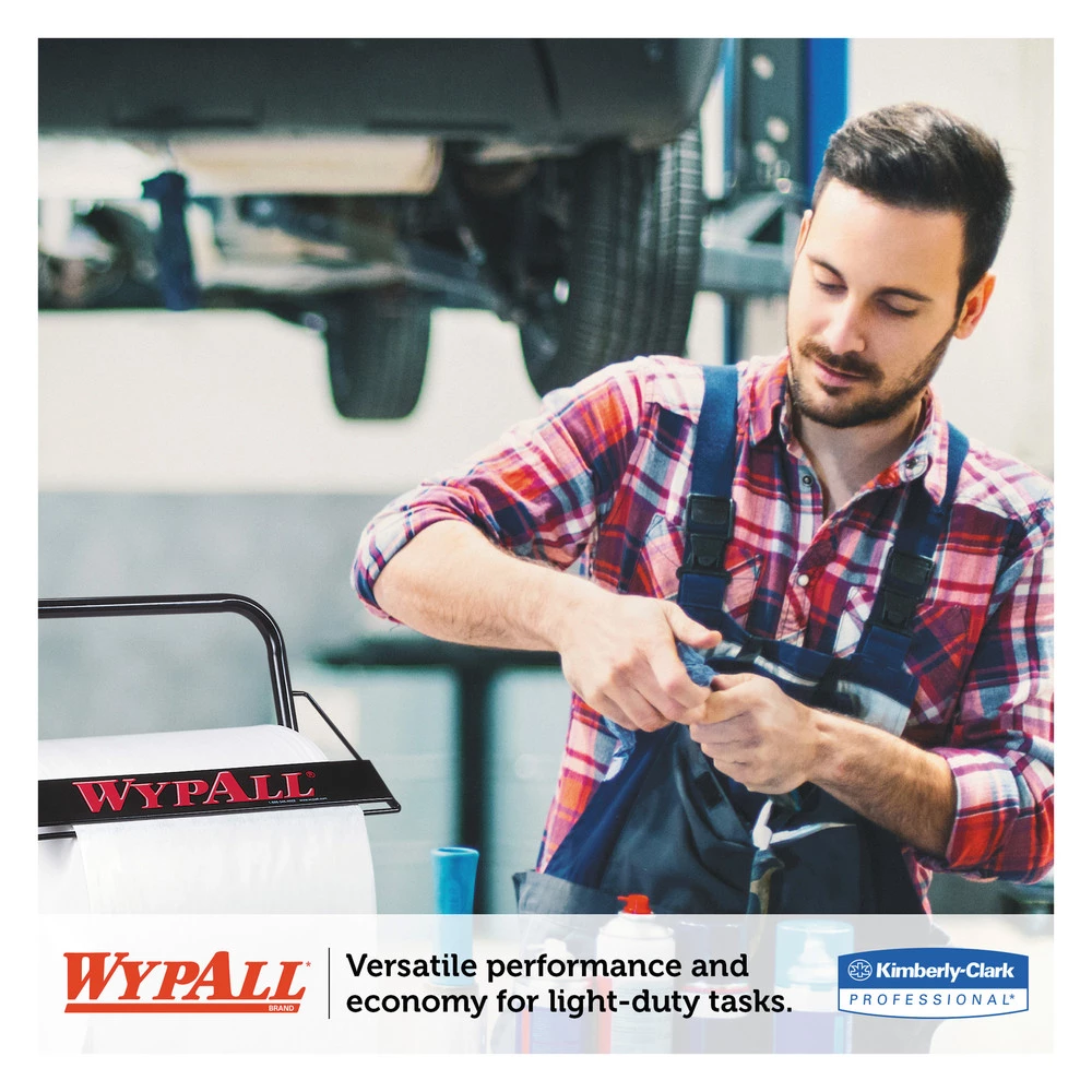 WypAll 34955 12-1/2 In. X 13-2/5 In. X60 Cloth Roll - Jumbo, White (1100 Sheets/Roll) - Image 3