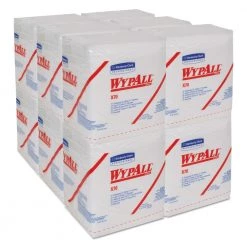 WypAll 41200 12-1/2 In. X 12 In. 1/4 Fold X70 Cloths - White (76/Pack 12 Packs/Carton)