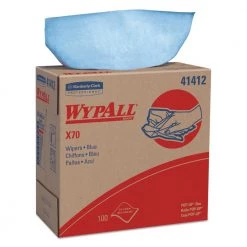 WypAll 41412 9-1/10 In. X 16-4/5 In. X70 Cloths Pop-Up Box - Blue (100/Box 10 Boxes/Carton)