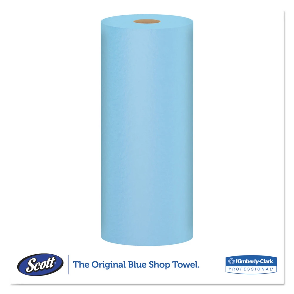 Scott 75147 10.4 In. X 11 In. Standard Shop Towels - Blue (55/Roll 12 Rolls/Carton) - Image 2