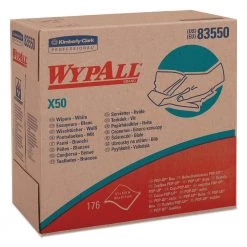 WypAll KCC 83550 9-1/10 In. X 12-1/2 In. X50 Cloths Pop-Up Box - White (176/Box 10 Boxes/Carton)