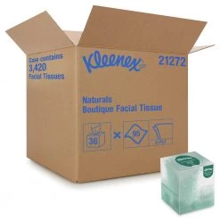 Kleenex 21272 Naturals 2-Ply Pop-Up Box 8.3 In. X 7.8 In. Facial Tissues - White (36 Boxes/Carton, 95 Sheets/Box)