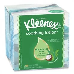 Kleenex 25829 2-Ply, Lotion Facial Tissue - White (65-Sheets/Box)