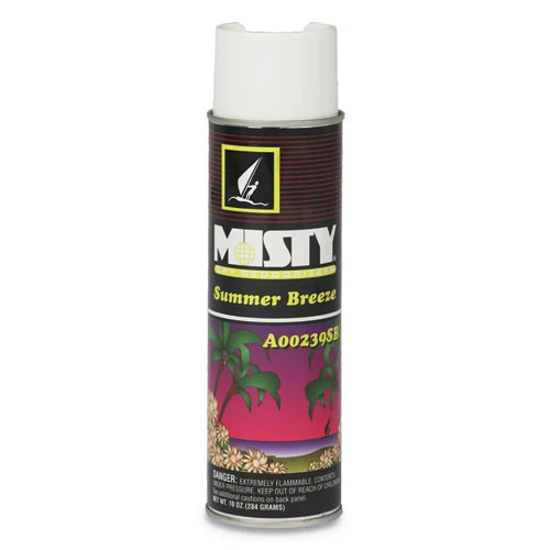 Misty 1001868 10 Oz. Summer Breeze, Handheld Air Deodorizer Aerosol Spray (12/Carton)