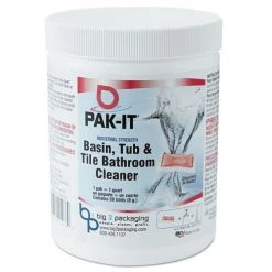 PAK-IT BIG 5722102020CT Basin, Tub, And Tile Cleaner Packets (20-Piece/Jar, 12 Jars/Carton)