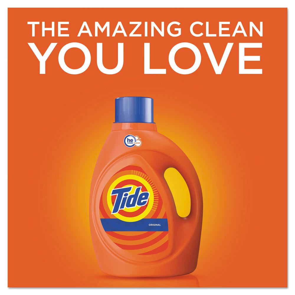 Tide 40217 Original Scent 92 Oz. Bottle HE Laundry Detergent (4-Piece/Carton) - Image 2