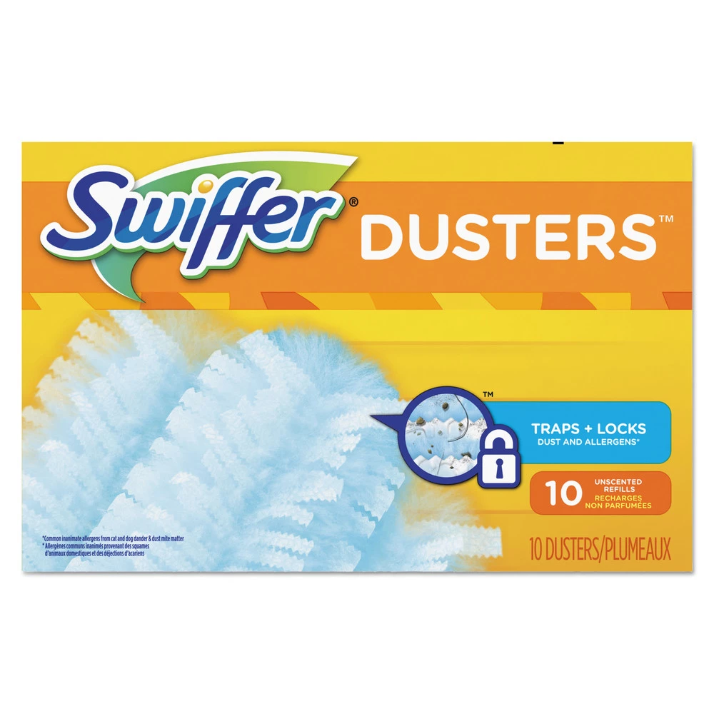 Swiffer 21459 Dusters Unscented Cleaner Refills - Light Blue (10-Piece/Box, 4 Boxes/Carton)