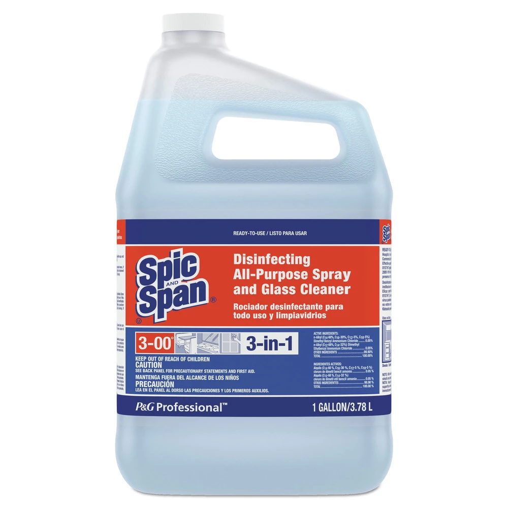 Spic And Span 58773EA 1 Gallon Bottle All-Purpose Disinfecting Spray And Glass Cleaner - Fresh Scent