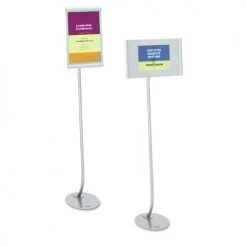 Quartet 7922 Aluminum Frame 11 In. X 17 In. Designer Sign Stand - Silver