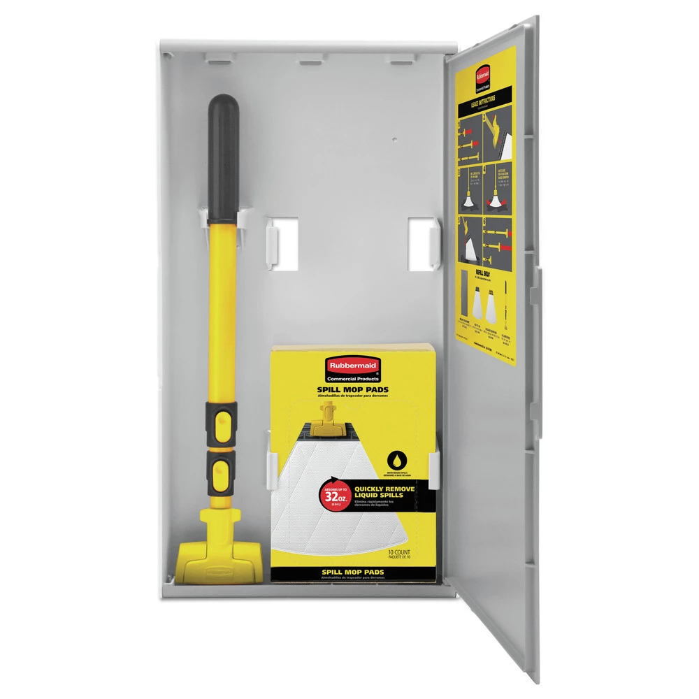 Rubbermaid Commercial 2031093 22 In. - 47.5 In. Handle Spill Mop Kit - Yellow/Black (1-Kit)