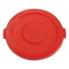 Rubbermaid Commercial FG263100RED Brute 22.25 In. For 32 Gallon Containers Round Flat Top Lid - Red