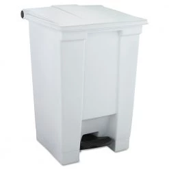 Rubbermaid Commercial FG614400WHT Legacy 12 Gallon Step-On Container - White