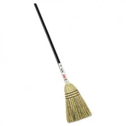 Rubbermaid Commercial FG637300BRN 28 In. Handle 38 In. Lobby Corn-Fill Broom - Brown