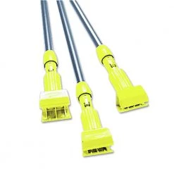 Rubbermaid Commercial FGH24600GY00 60 In. Fiberglass Gripper Mop Handle - Yellow/Gray