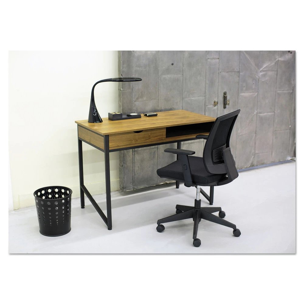 Safco 9740BL Bubble Wastebasket, Round, Steel, 6 Gal, Black - Image 6