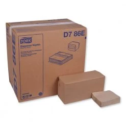Tork D786E 1-Ply 13 In. X 12 In. Masterfold Dispenser Napkins - Natural (6000/Carton)