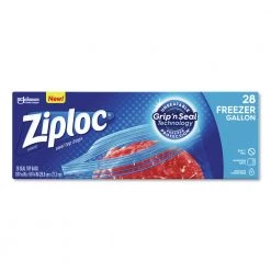 Ziploc 314445 9.6 In. X 12.1 In. 2.7 Mil, 1 Gal. Zipper Freezer Bags - Clear (28/Box 9 Boxes/Carton)