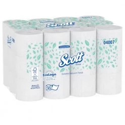Scott 4007 Essential Coreless SRB Septic Safe 2-Ply Bathroom Tissue - White (36 Rolls/Carton, 1000 Sheets/Roll)