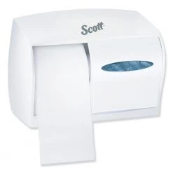 Scott 09605 11 1/10 In. X 6 In. X 7 5/8 In. Essential Coreless SRB Tissue Dispenser - White
