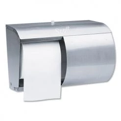 Scott 09606 7 1/10 In. X 10 1/10 In. X 6 2/5 In. Pro Coreless SRB Stainless Steel Tissue Dispenser