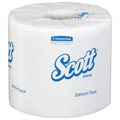 Scott 13217 Essential 100% Recycled Fiber SRB Septic Safe 2-Ply Bathroom Tissue - White (80 Rolls/Carton, 506 Sheets/Roll)