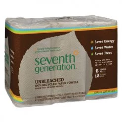 Seventh Generation SEV 13737 Natural Unbleached 100% Recycled Paper Kitchen Towel Rolls, 11 X 9, 120 Sh/rl, 6 Rl/pk