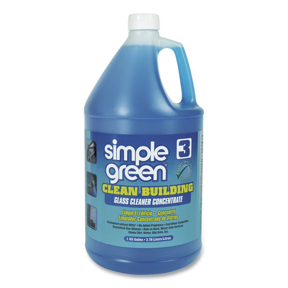 Simple Green 1210000211301 1 Gal. Unscented, Clean Building Glass Cleaner Concentrate (2/Carton)