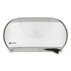 San Jamar R4070SS 19.25 In. X 6 In. X 12.25 In. Twin 9 In. Jumbo Bath Tissue Dispenser - Faux Stainless Steel