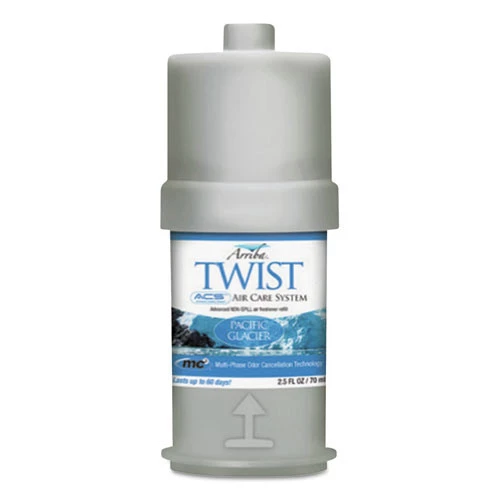 San Jamar RW107801227 Arriba 2.5 Oz. Cartridge, Pacific Glacier, Twist Fragrances (6/Box)