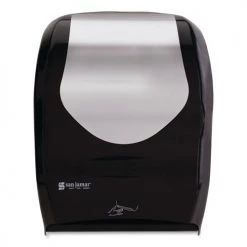 San Jamar T1470BKSS 16.5 In. X 9.75 In. X 12 In. Smart System With IQ Sensor Towel Dispenser - Black/Silver